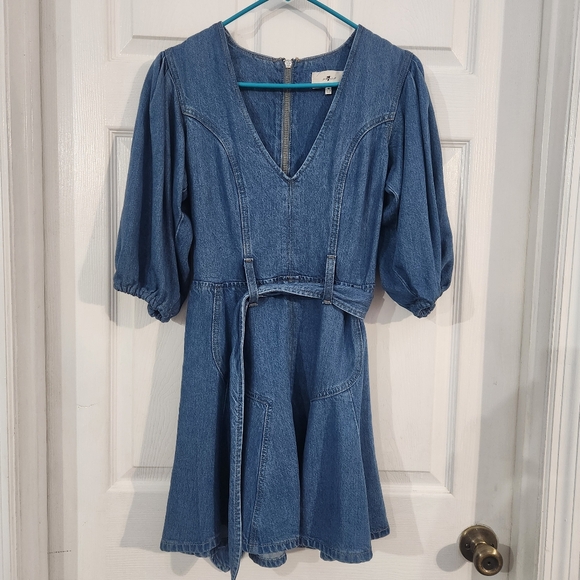 7 For All Mankind Dresses & Skirts - 7 For All Mankind Blue Denim Mini Dress